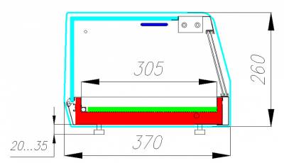Настольная холодильная витрина Полюс АC37 SM 1,8-1 Sushi